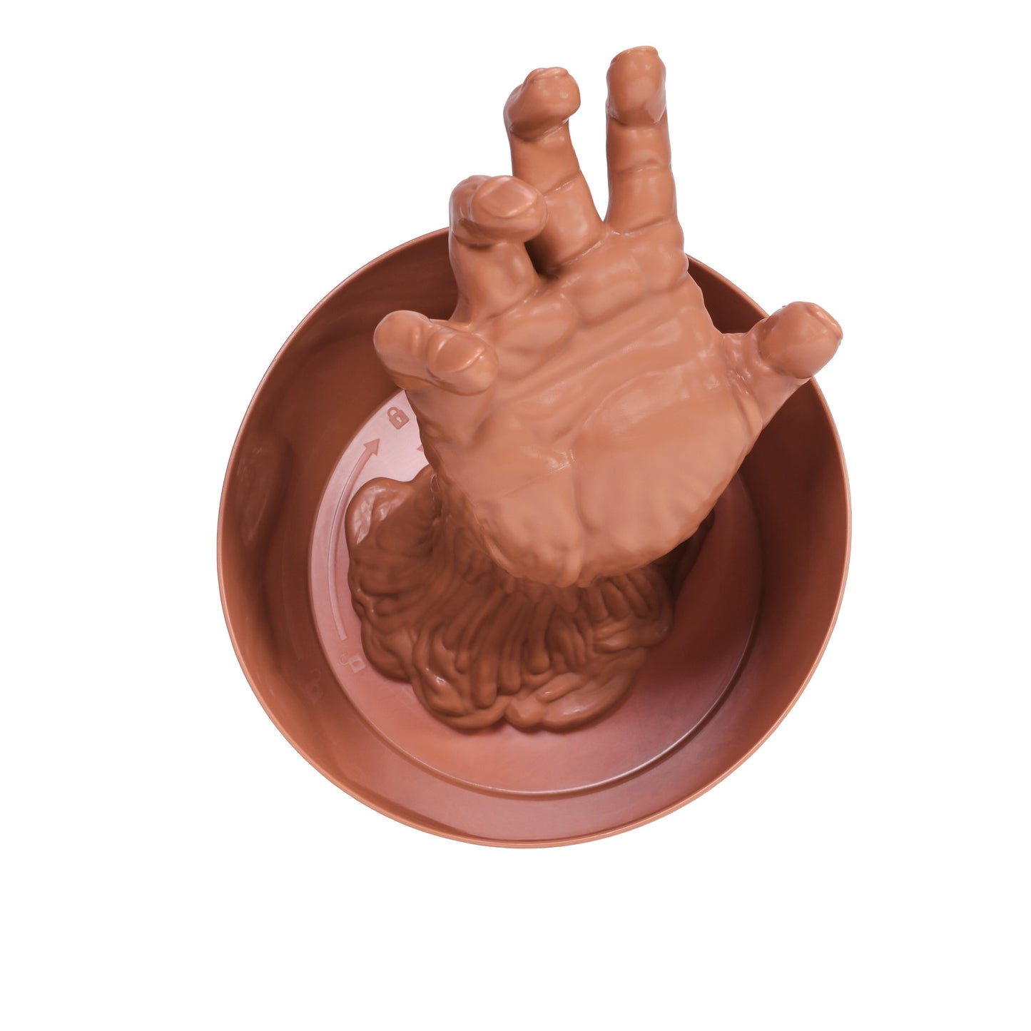 Top-down view displaying the open 80 oz capacity compartment of the Clayface popcorn bucket