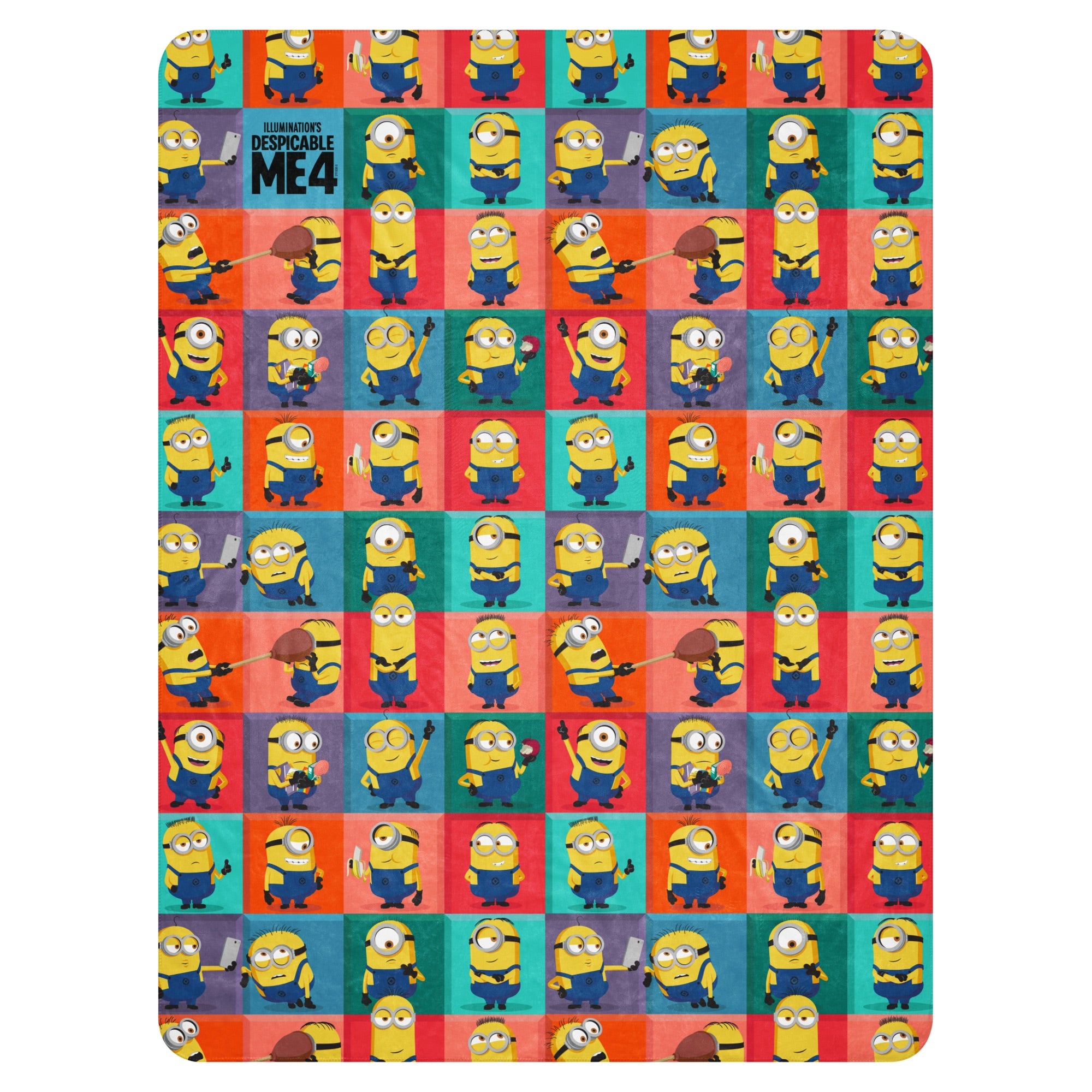 Regal - Despicable Me 4 Minion Pattern Sherpa Blanket