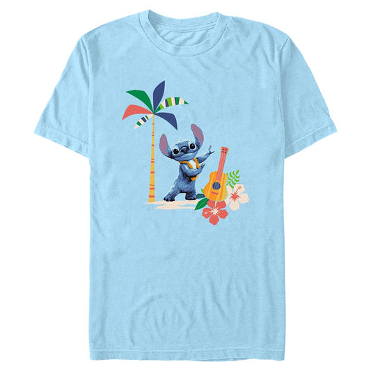 Lilo & Stitch Dancing Hula T-shirt Lt Blue-0