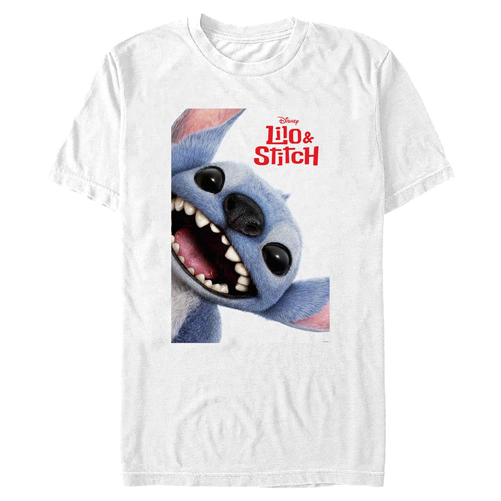 Lilo & Stitch Poster Stitch Face T-shirt White