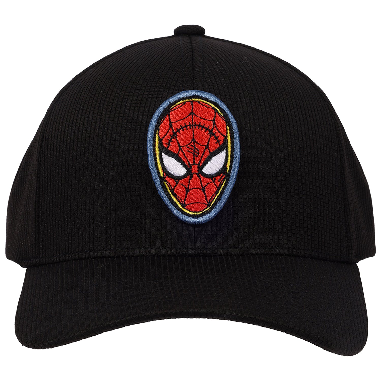 Front view of the Spider-Man x Element Brand New Day stretch fit hat.