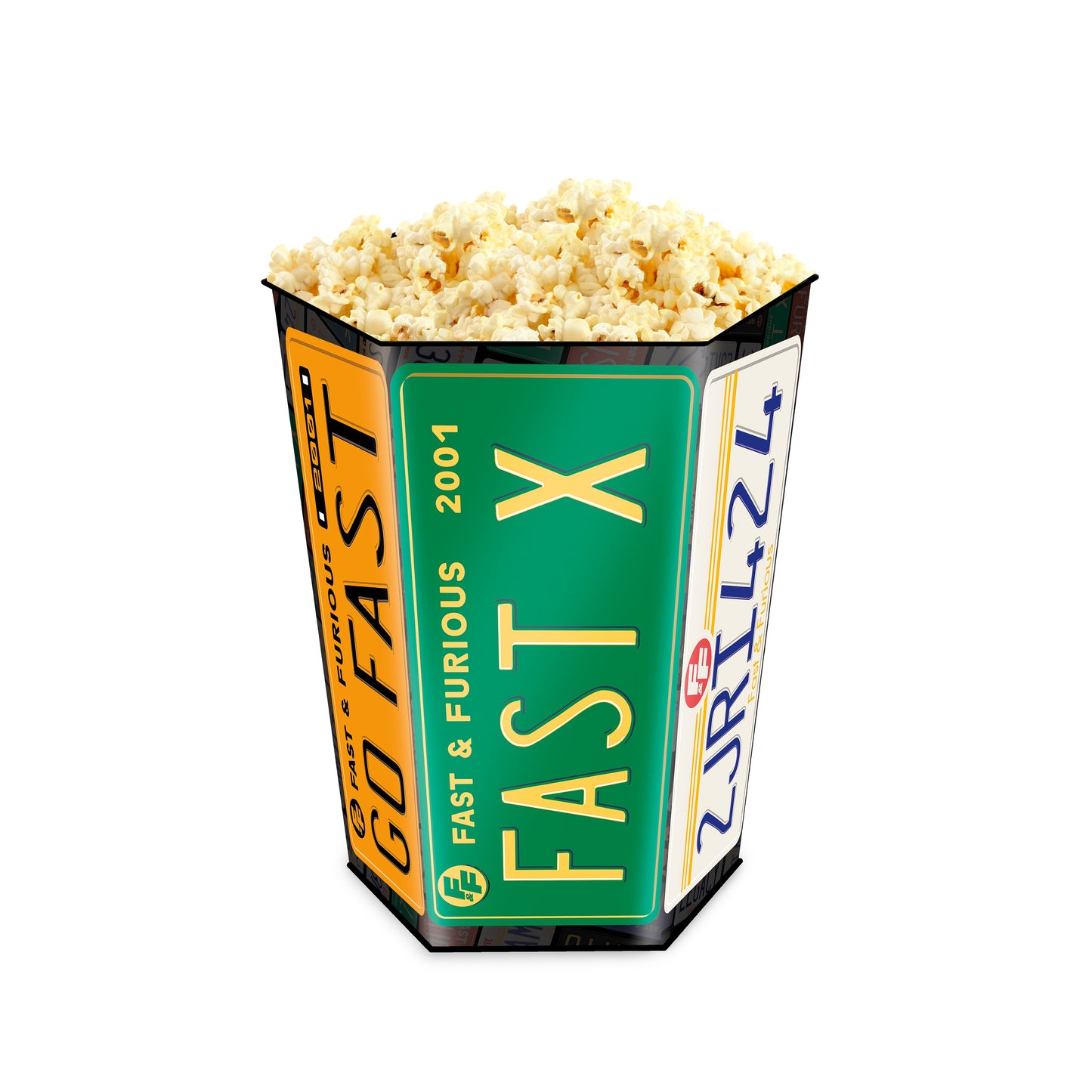 Fast & Furious Anniversary Hexagon Popcorn Bucket Tin with Lid