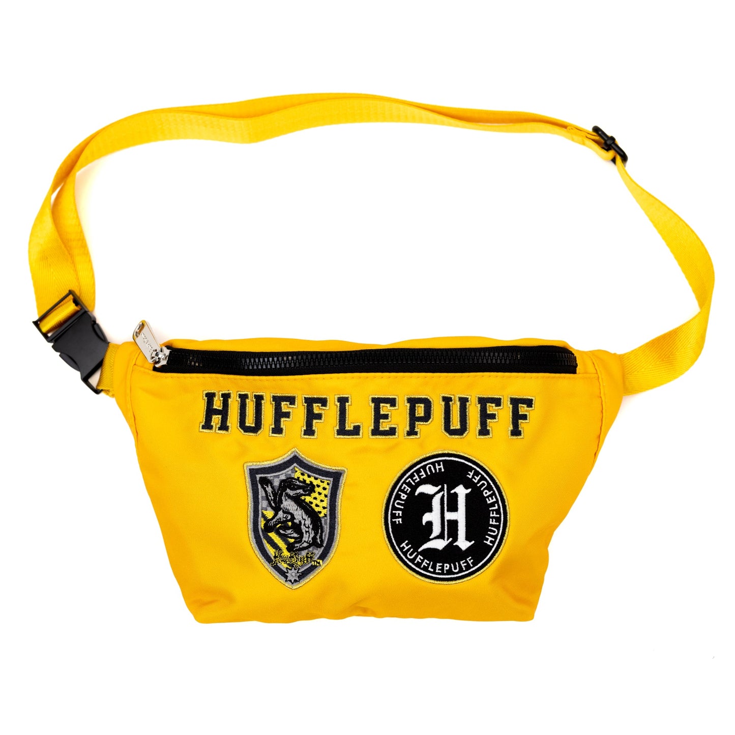 Side view of Buckle-Down Harry Potter fanny pack showing depth