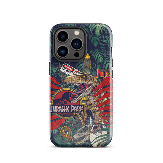 Jurassic Park Jungle Collage Tough Phone Case - iPhone iPhone 16 Pro Max-15
