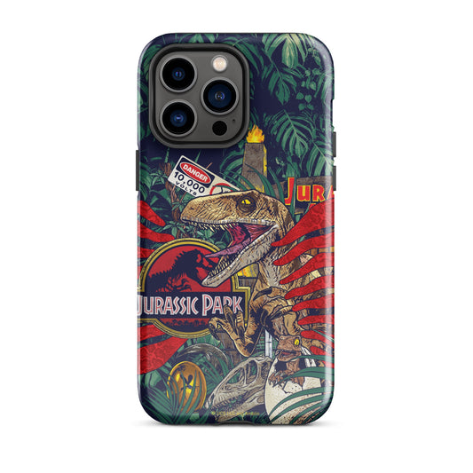 Jurassic Park Jungle Collage Tough Phone Case - iPhone iPhone 16 Pro Max-10