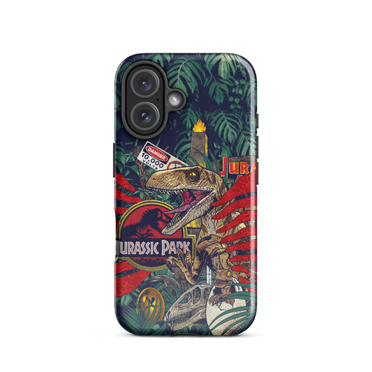 Jurassic Park Jungle Collage Tough Phone Case - iPhone iPhone 16 Pro Max-5
