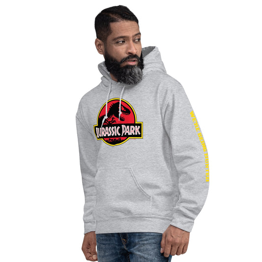 Jurassic Park Logo Unisex Hoodie Grey-2