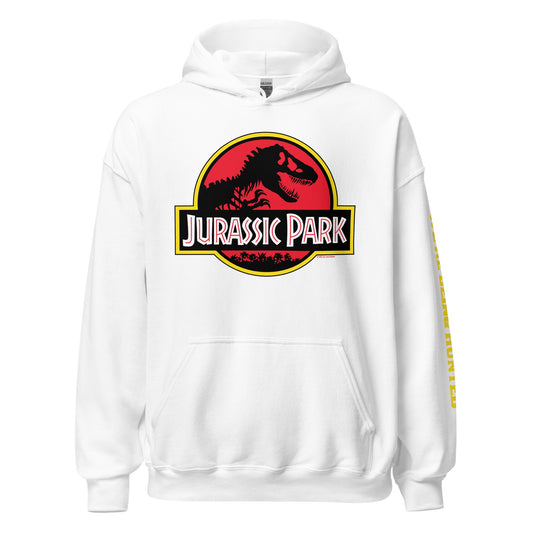 Jurassic Park Logo Unisex Hoodie Grey-7
