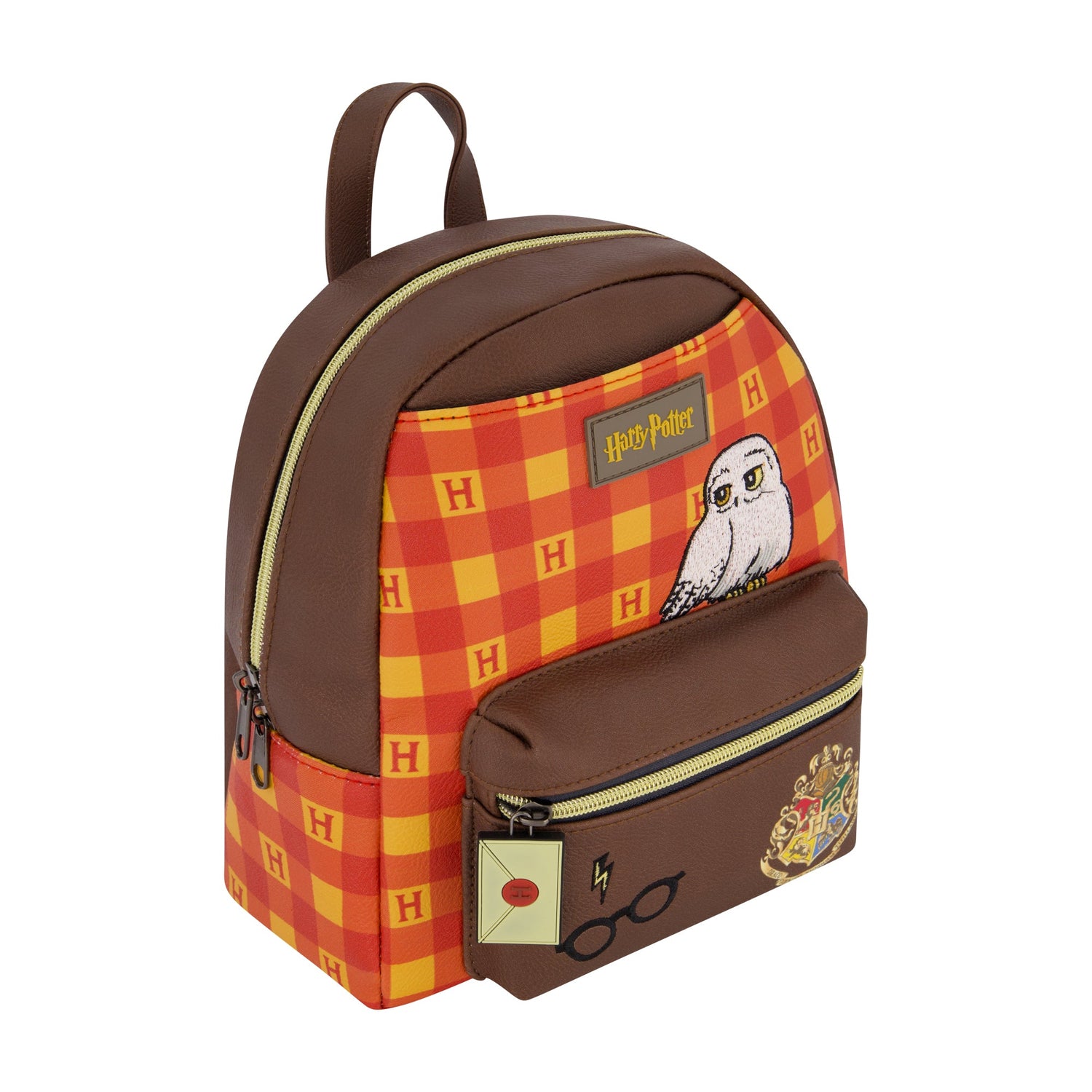 harry potter backpack mini Loungefly Hogwarts Flap Pocket printed interior lining Harry Potter Plaid Hogwarts Crest