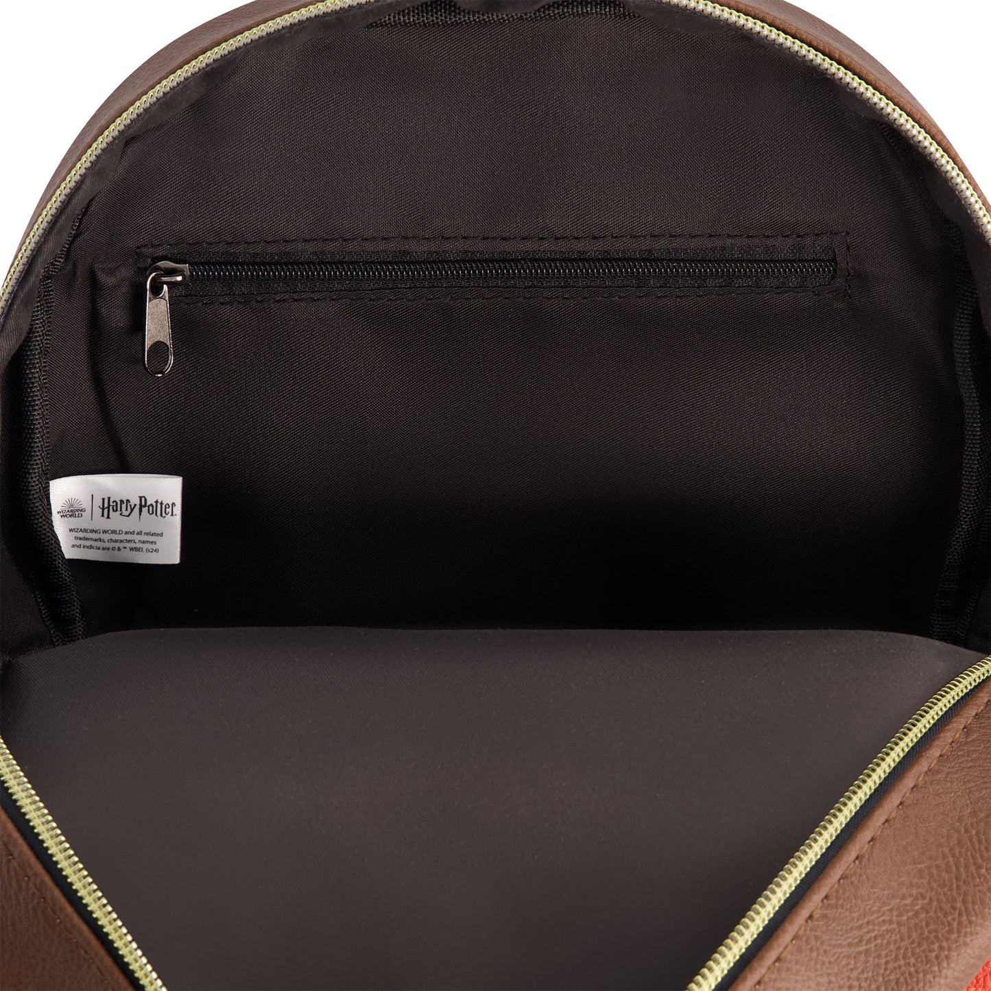 Interior storage compartment view of the Harry Potter rucksack
