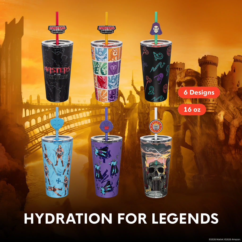 16 oz MOTU movie character tumbler surprise box reveal