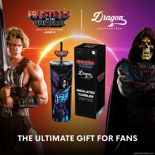 Masters of the Universe Skeletor Tumbler by Dragon Glassware front view-5