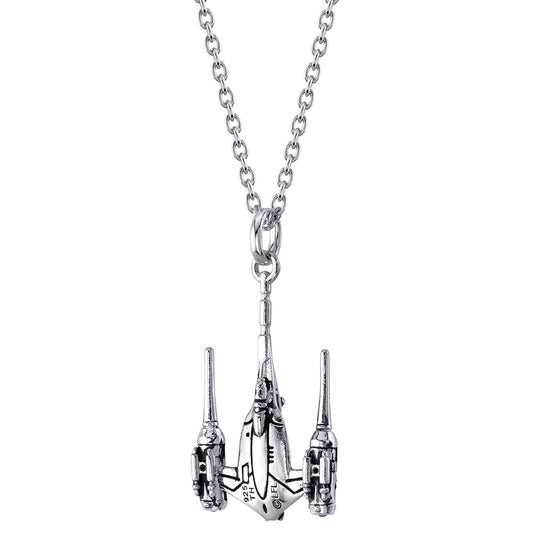 Star Wars x RockLove Naboo N-1 Starfighter Necklace in sterling silver-2