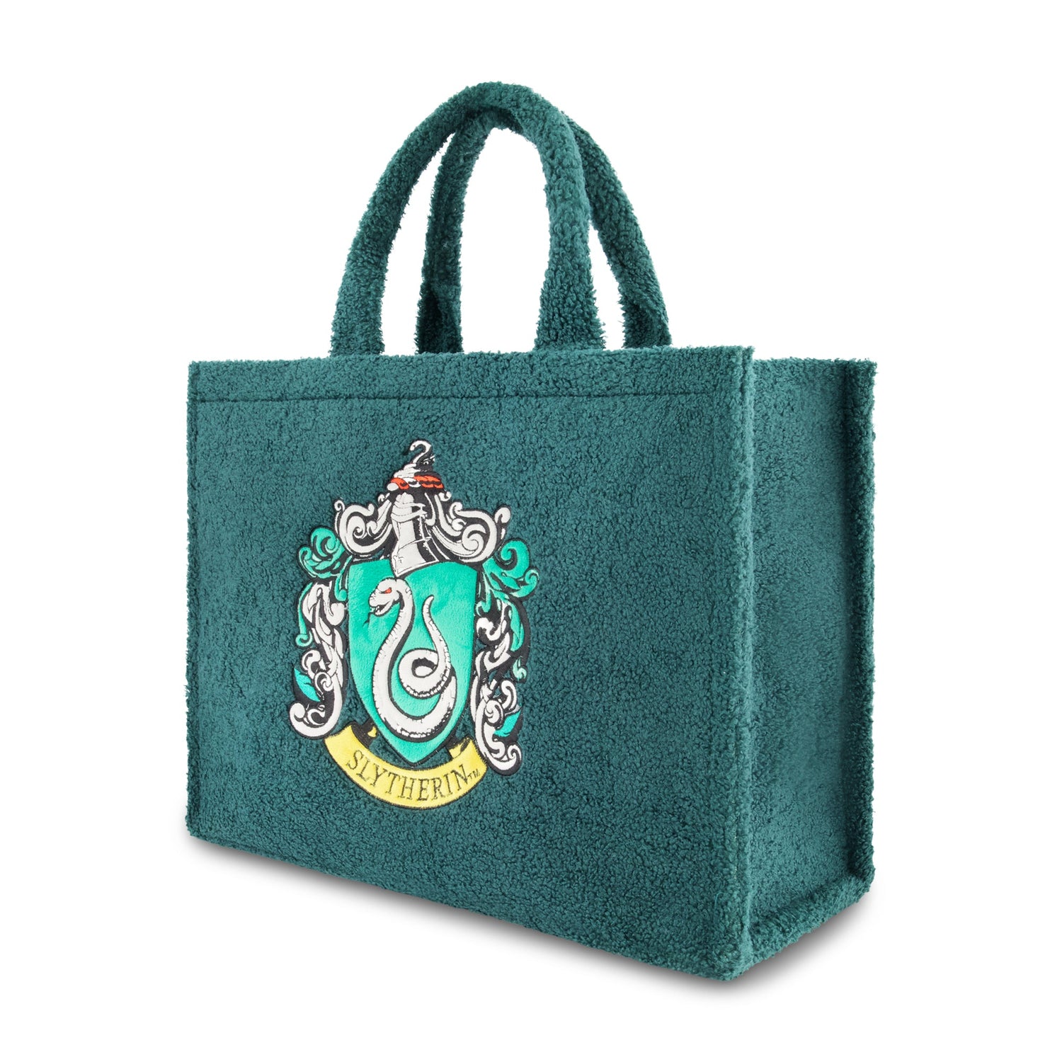 Back of the tote bag highlighting the integrated trolley strap for sliding over luggage handles.