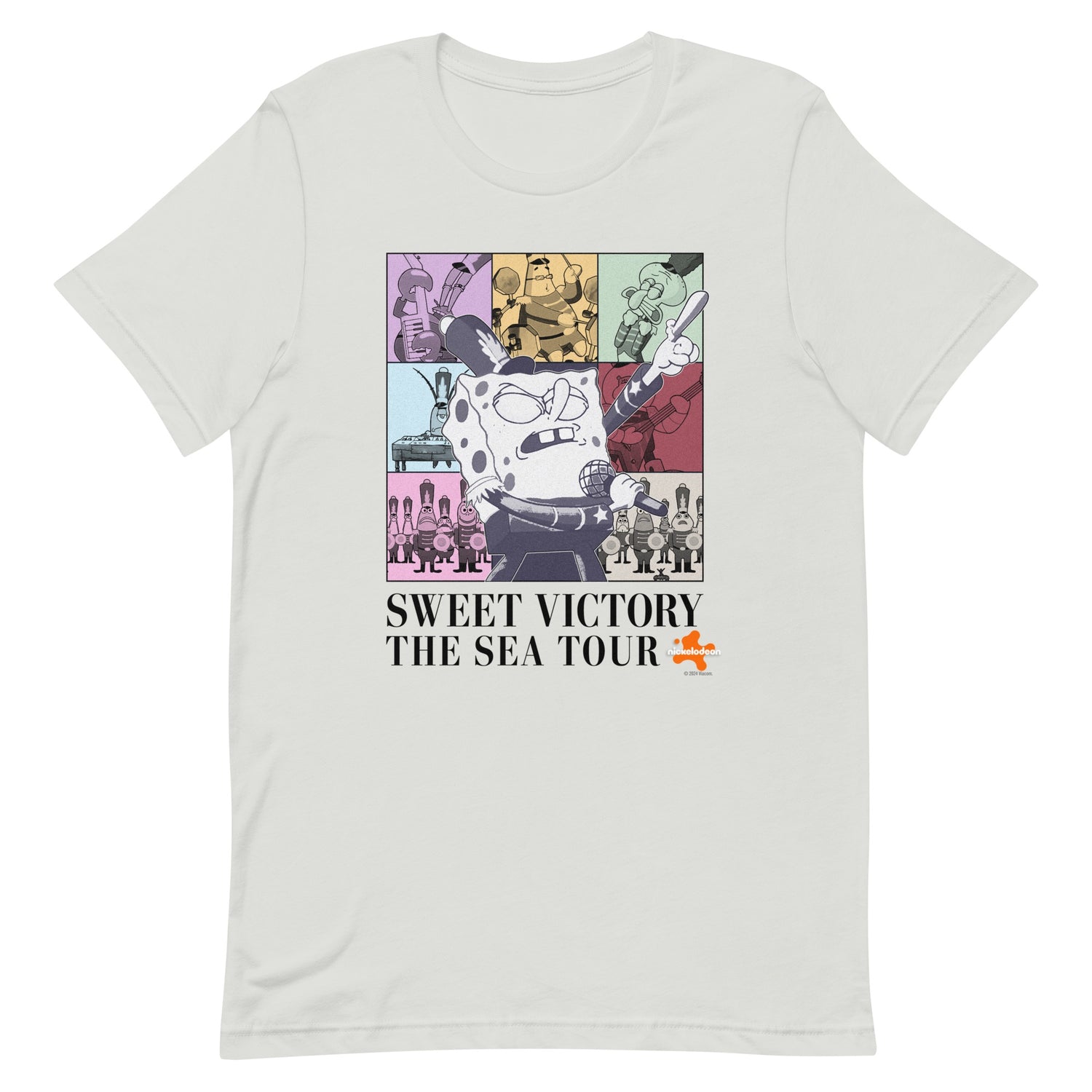 Spongebob Sweet Victory The Sea Tour Unisex T-Shirt Silver