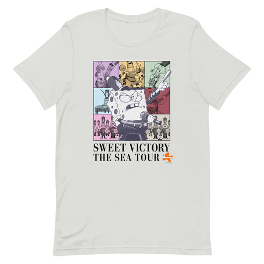 Spongebob Sweet Victory The Sea Tour Unisex T-Shirt Silver-0