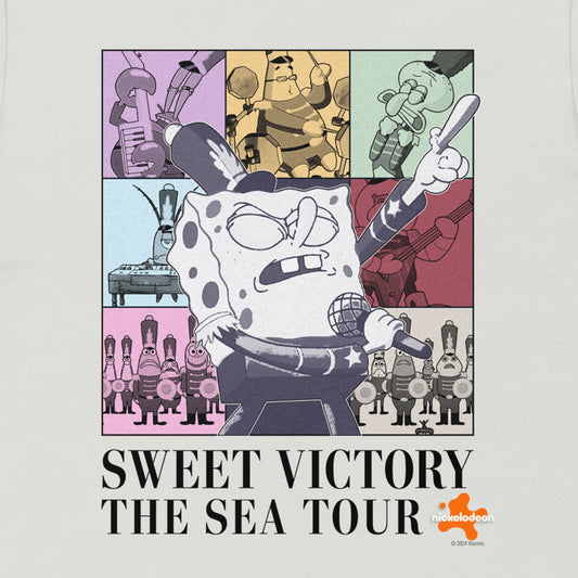 Spongebob Sweet Victory The Sea Tour Unisex T-Shirt Silver-1