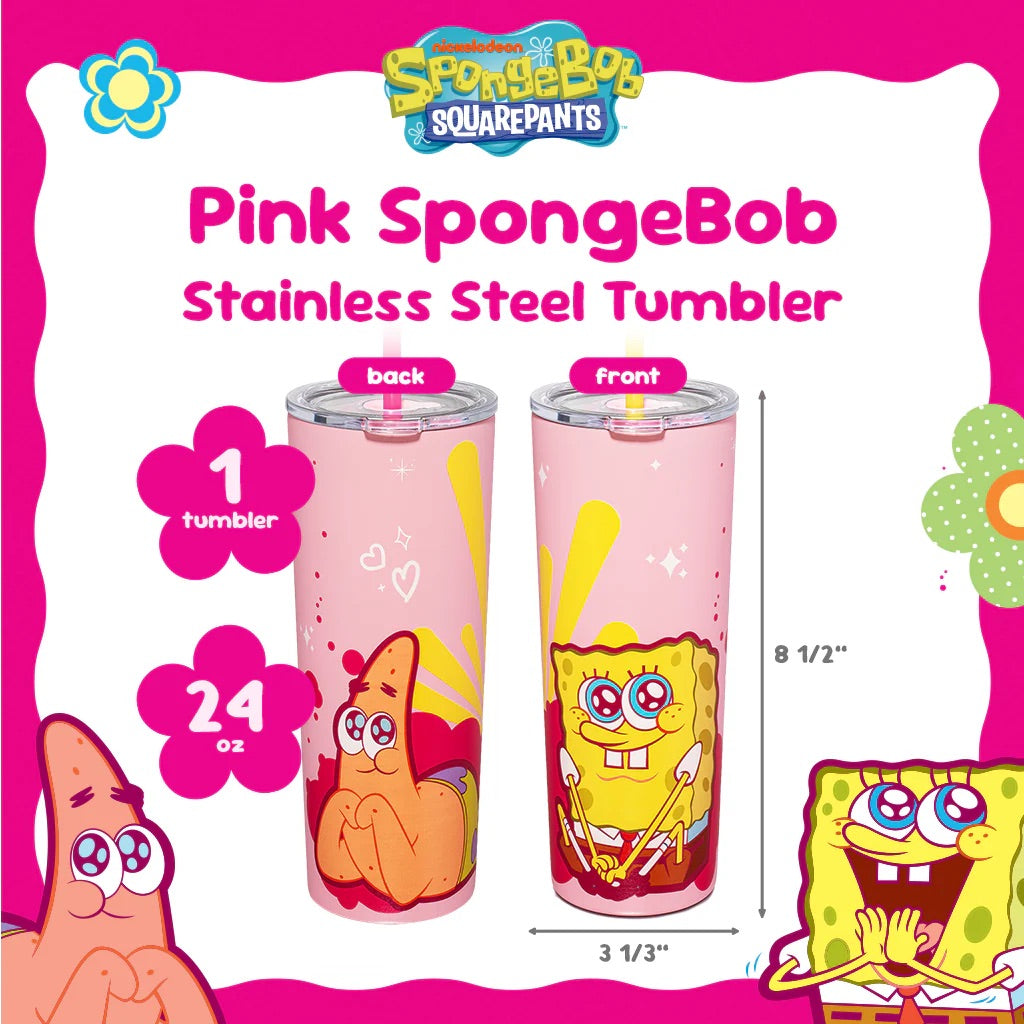 SpongeBob SquarePants Pink Tumbler - 24 oz