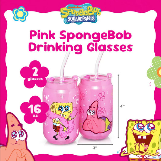 SpongeBob SquarePants Drinking Glasses - Pink-1