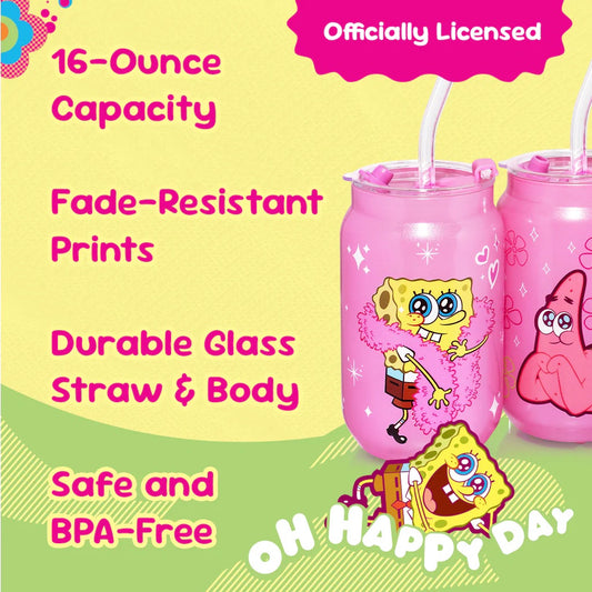 SpongeBob SquarePants Drinking Glasses - Pink-4