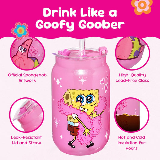 SpongeBob SquarePants Drinking Glasses - Pink-2