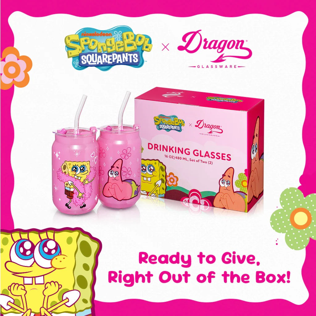 SpongeBob SquarePants Drinking Glasses - Pink