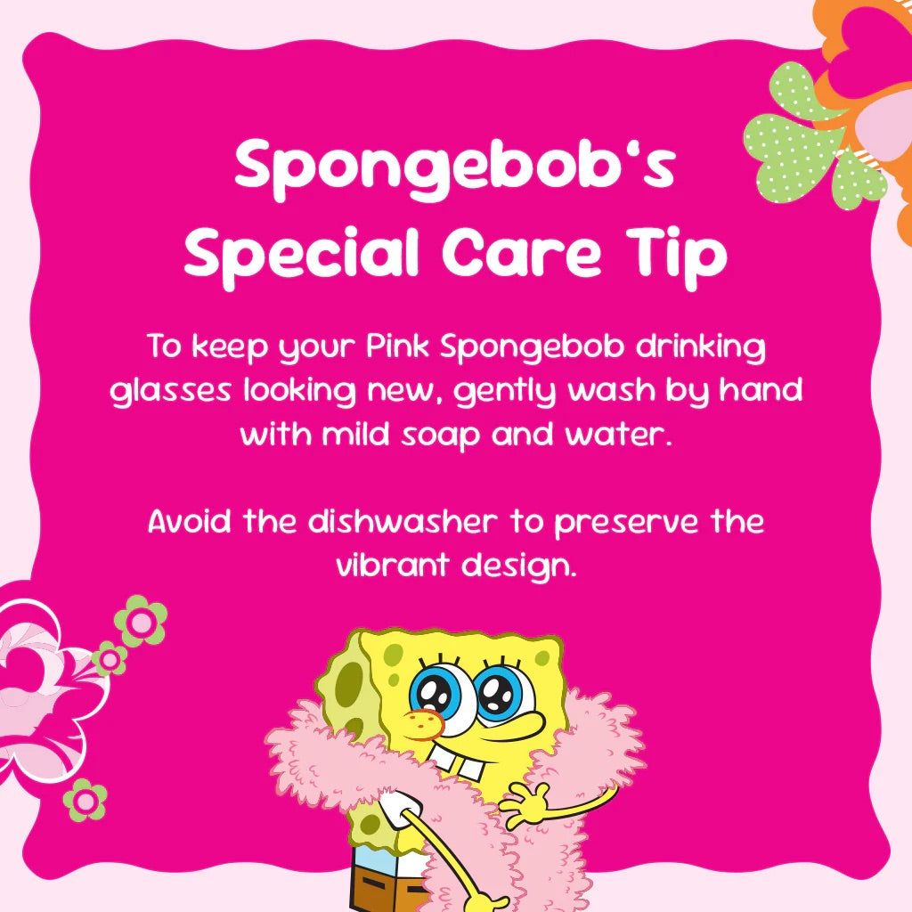 SpongeBob SquarePants Drinking Glasses - Pink