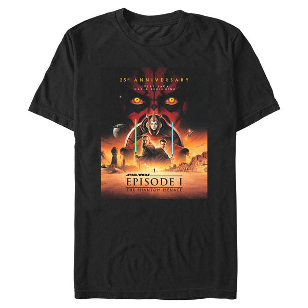 Star Wars The Phantom Menace 25th Anniversary Poster T-Shirt