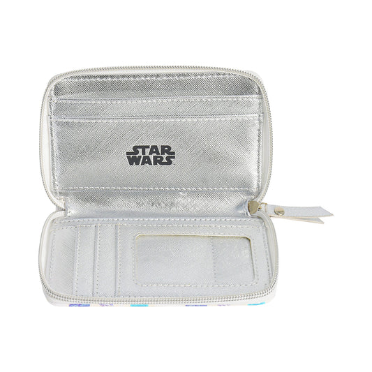 Star Wars Grogu Handle Ball Zip Around Wallet front view on white background-2