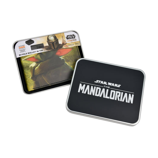 Star Wars Grogu bifold wallet showing the front design with The Child character graphics.-3