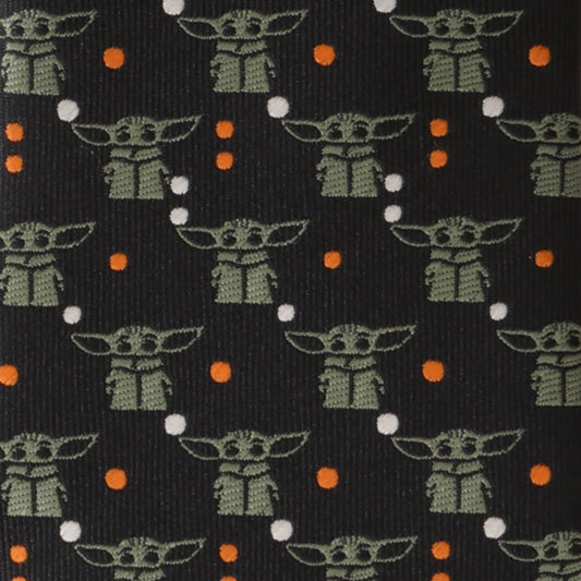 Star Wars Grogu Black and Orange Dotted Tie-4