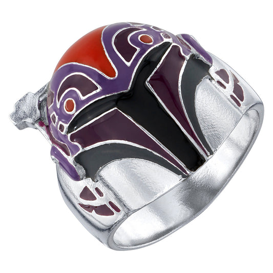 Star Wars x RockLove Sabine Wren Helmet Ring in antiqued sterling silver.-1