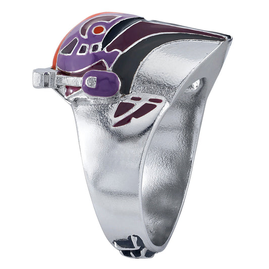Star Wars x RockLove Sabine Wren Helmet Ring in antiqued sterling silver.-2