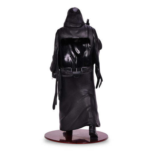 Full front view of the Scream Ghostface walking bucket showing the complete 20-inch figure-4