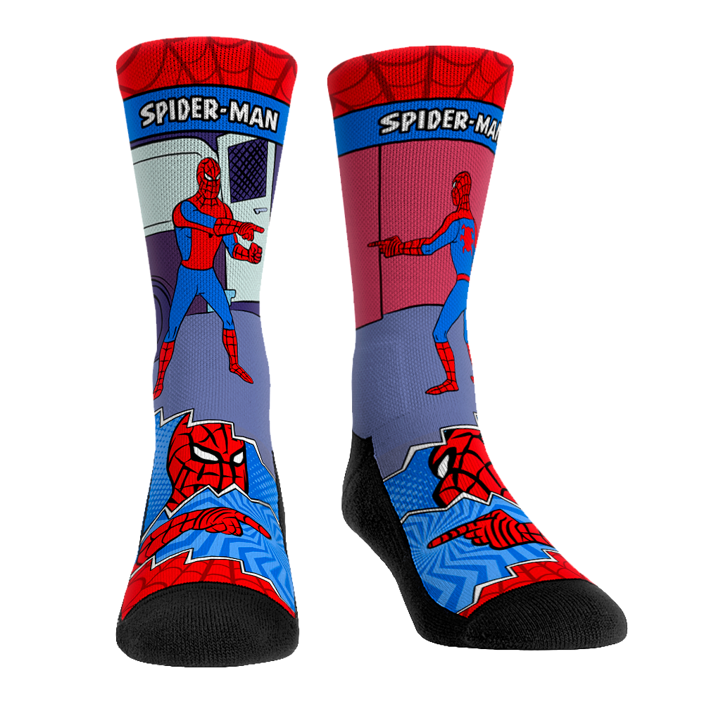 Spider-Man Pointing Meme Crew Socks