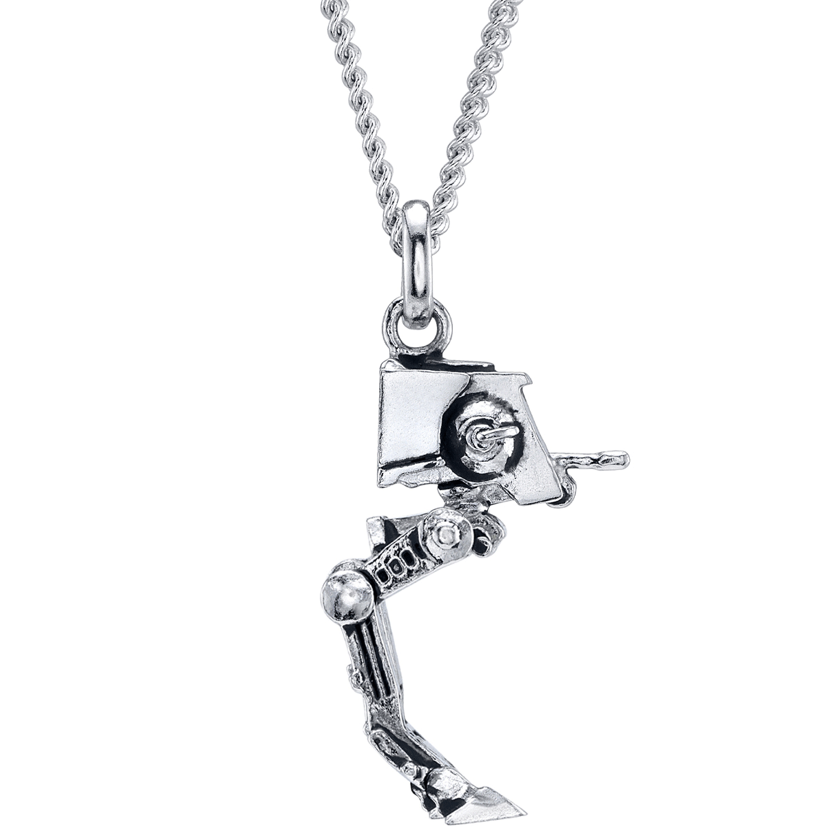 Star Wars x RockLove AT-ST sterling silver pendant front view