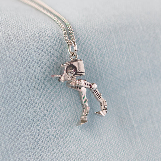 Star Wars x RockLove AT-ST sterling silver pendant front view-3