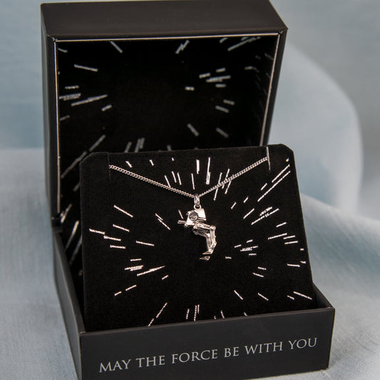 Star Wars x RockLove AT-ST sterling silver pendant front view-5