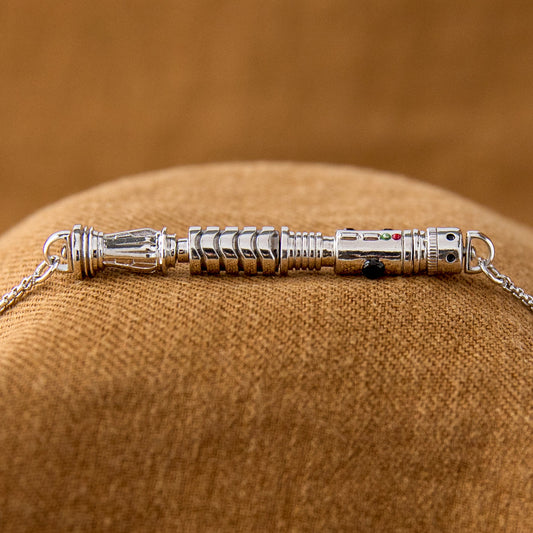 Star Wars x RockLove Elemental Nature Lightsaber Necklace hilt pieces laid out-4