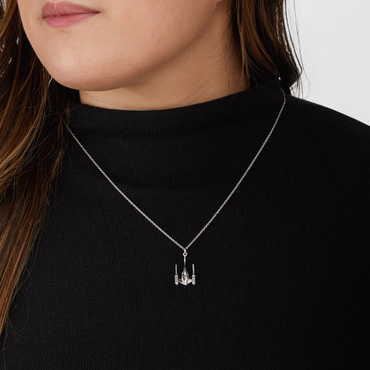 Star Wars x RockLove Naboo N-1 Starfighter Necklace in sterling silver-4