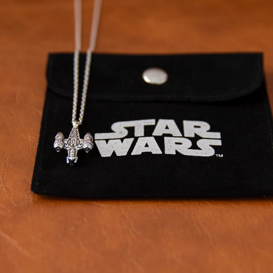 Star Wars x RockLove Razor Crest Sterling Silver Necklace front view-7