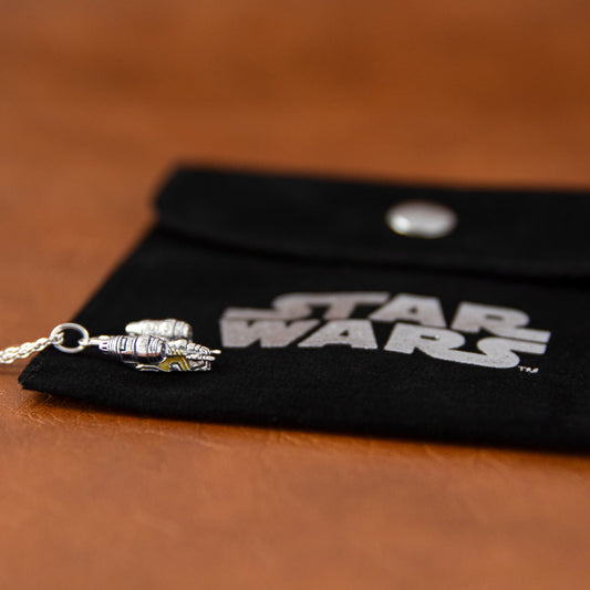 Star Wars x RockLove Razor Crest Sterling Silver Necklace front view-8