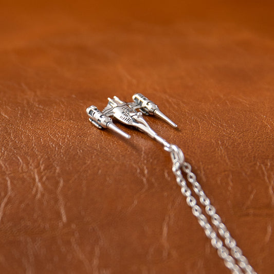 Star Wars x RockLove Naboo N-1 Starfighter Necklace in sterling silver-5