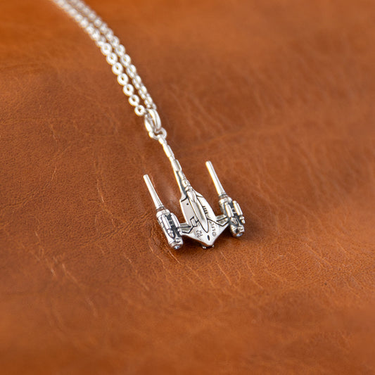 Star Wars x RockLove Naboo N-1 Starfighter Necklace in sterling silver-6