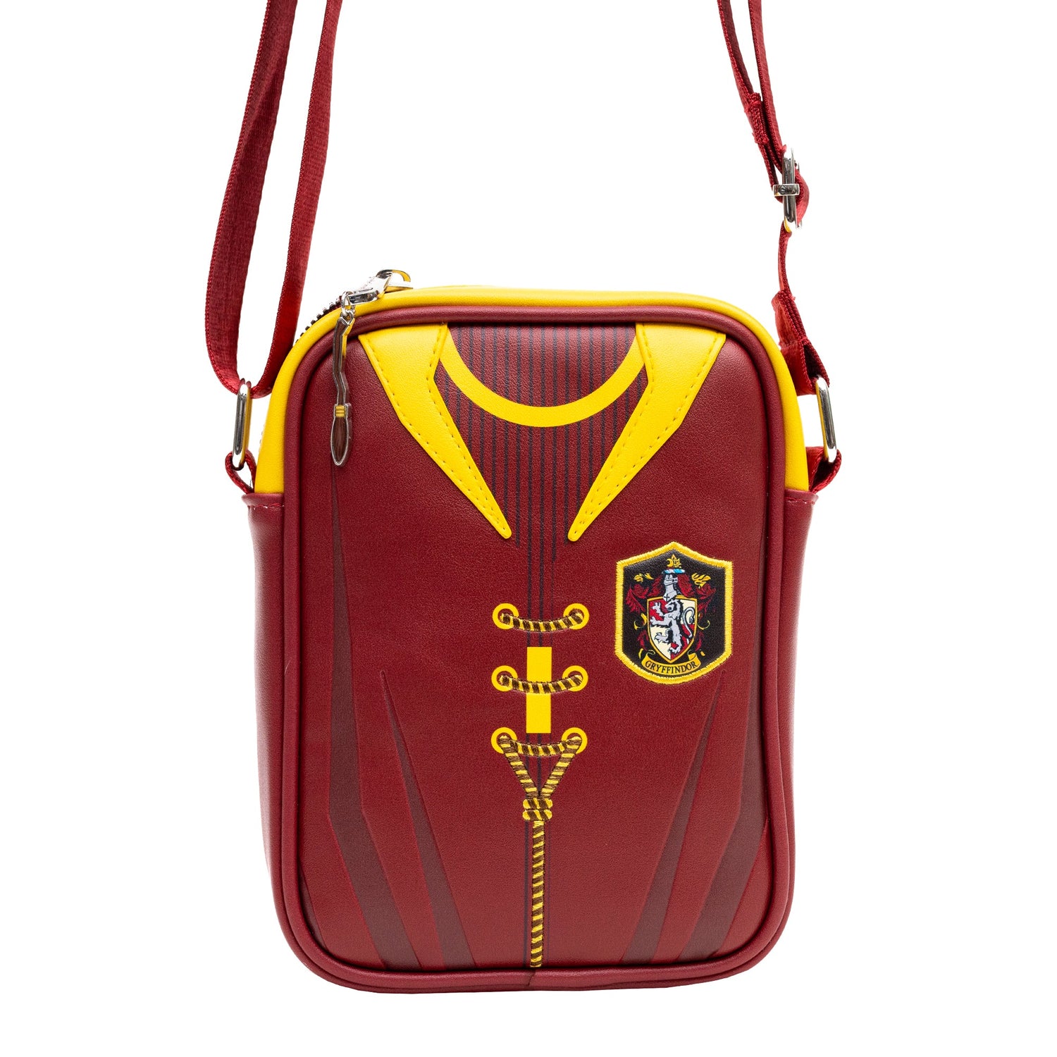 Interior view of the Harry Potter bag displaying the two main compartments and zipper pocket