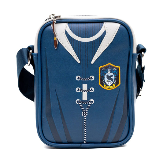 Front view of the Harry Potter Ravenclaw Quidditch uniform blue crossbody bag-0