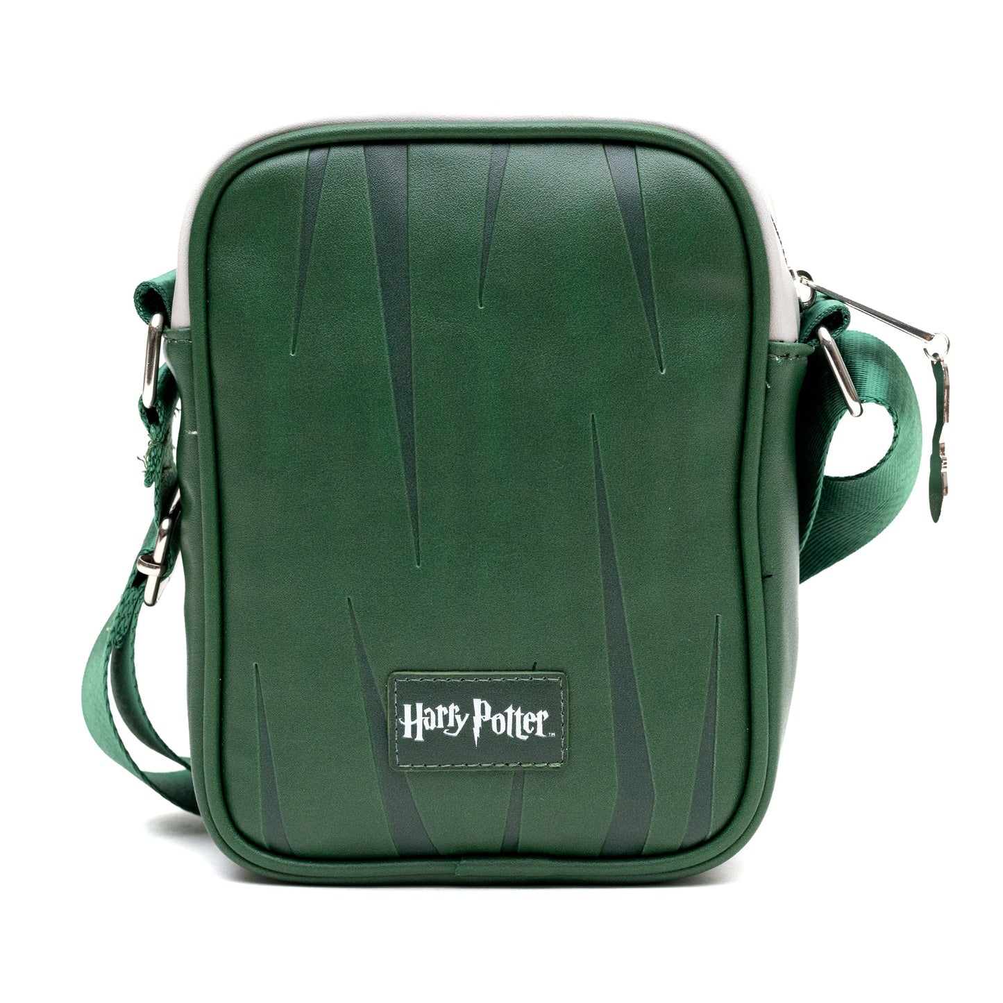 View of the two spacious compartments and interior zipper pocket of the Harry Potter bag