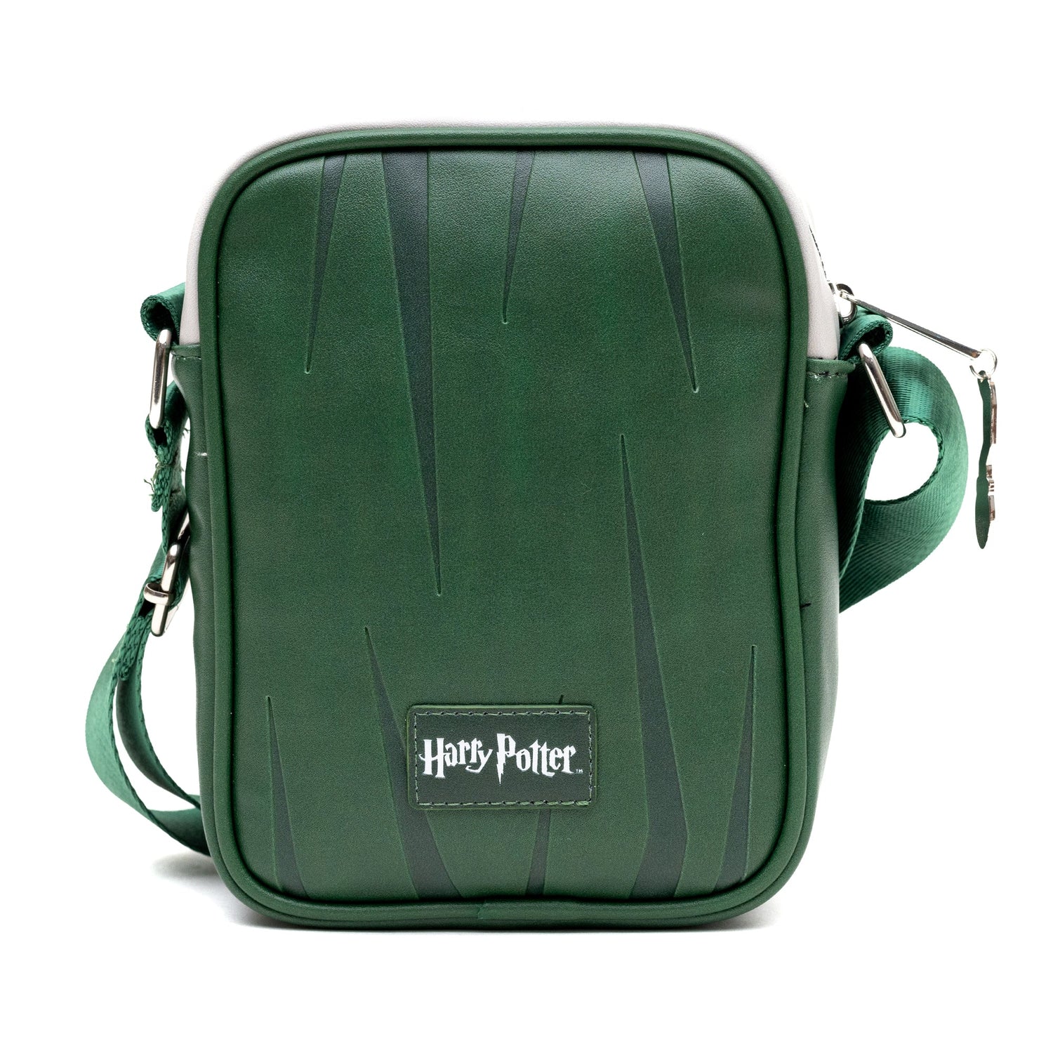 View of the two spacious compartments and interior zipper pocket of the Harry Potter bag