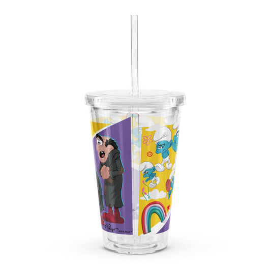 The Smurfs Movie Strip Clear Plastic Tumbler-2
