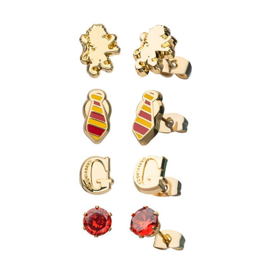 Harry Potter Gryfinder Stud Earring Set-0